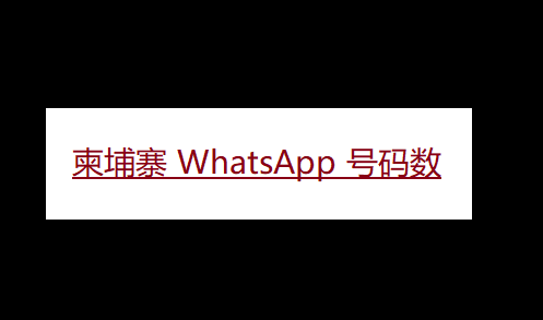 柬埔寨 WhatsApp 号码数据